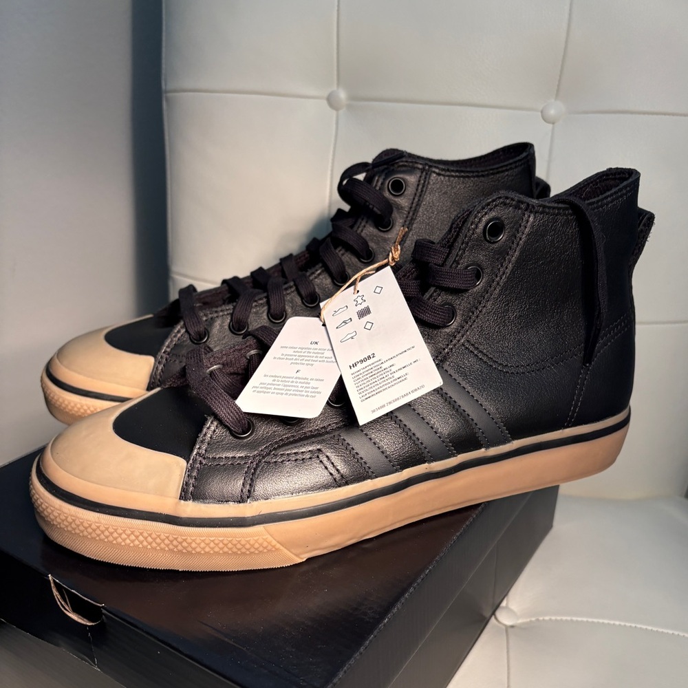 Adidas Nizza High ADV Skateboarding Sneaker Gum Sole Black Men's Shoes Sz 11 NWT - Picture 11 of 12